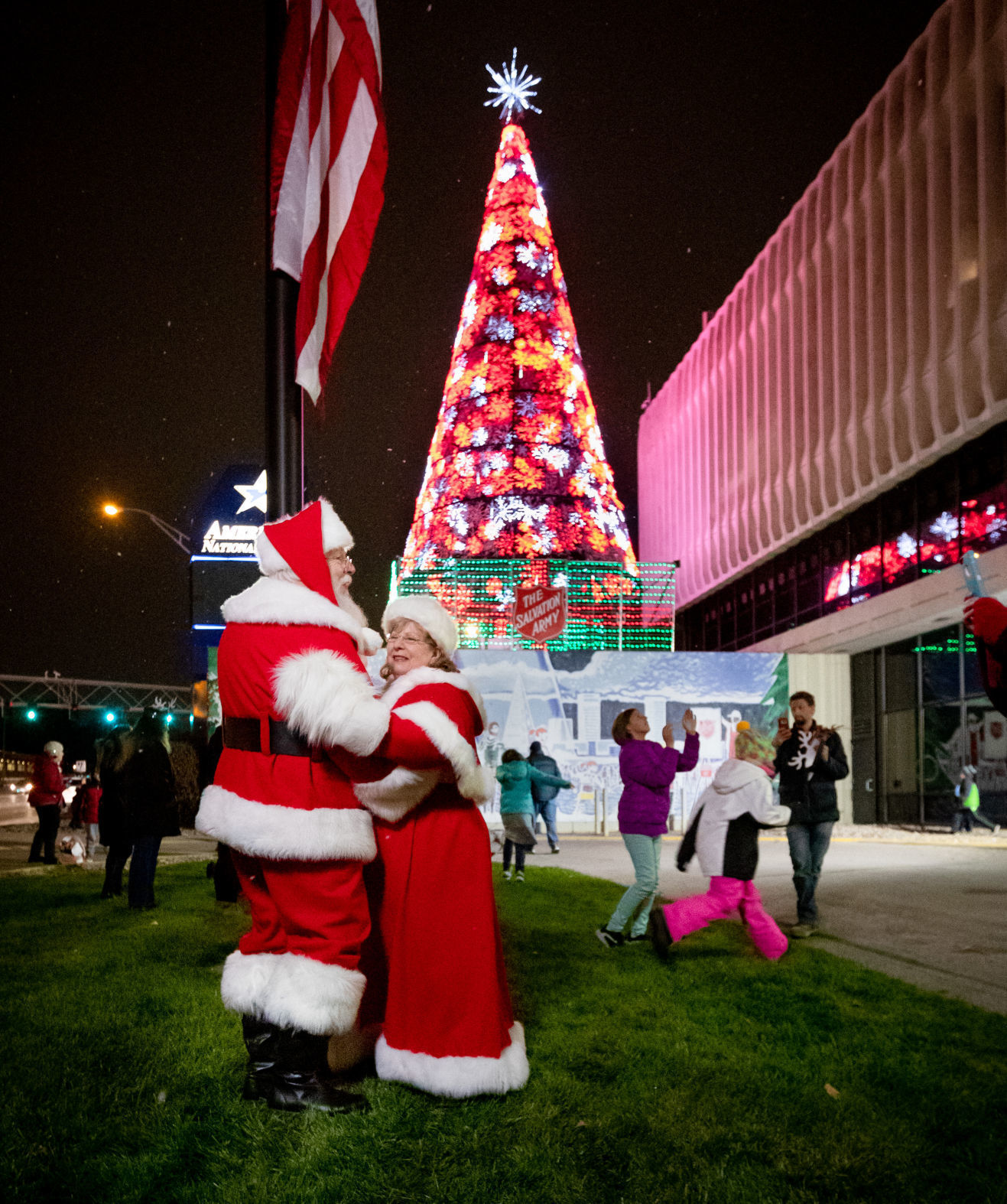 Check out a tree lighting ceremony